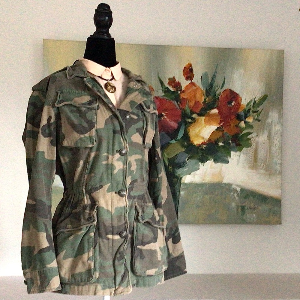 Not Your Brother's Jacket FREE PEOPLE 
Camo Army Surplus